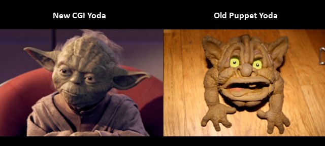 Star Wars Blu-Ray, CGI Yoda vs Old Puppet Yoda